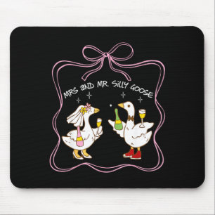 Tapis De Souris Madame et monsieur oie idiote fête de mariage drôl