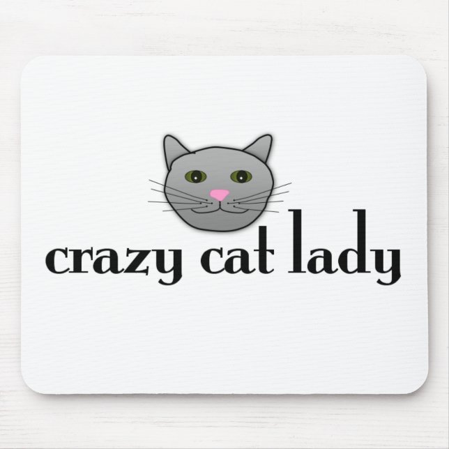 Tapis De Souris Madame folle de chat (Devant)