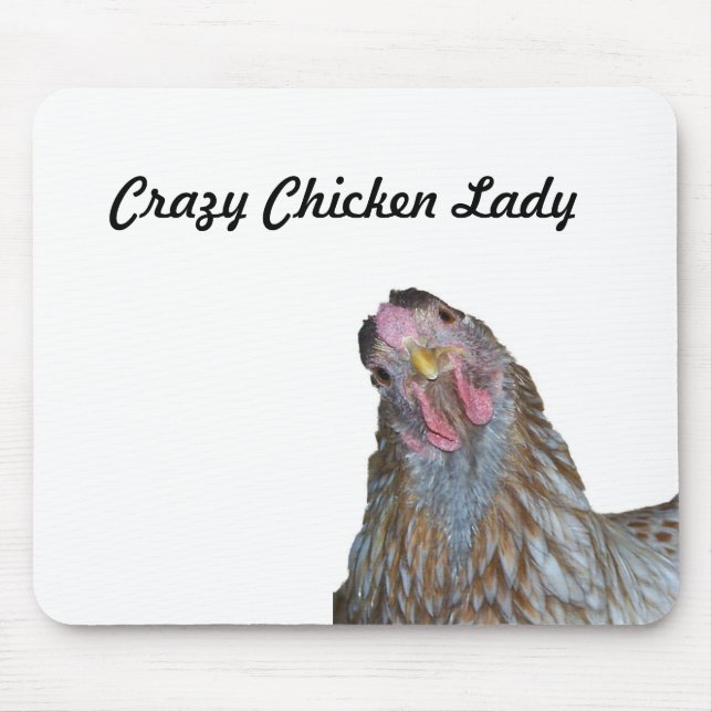 Tapis De Souris Madame folle de poulet (Devant)