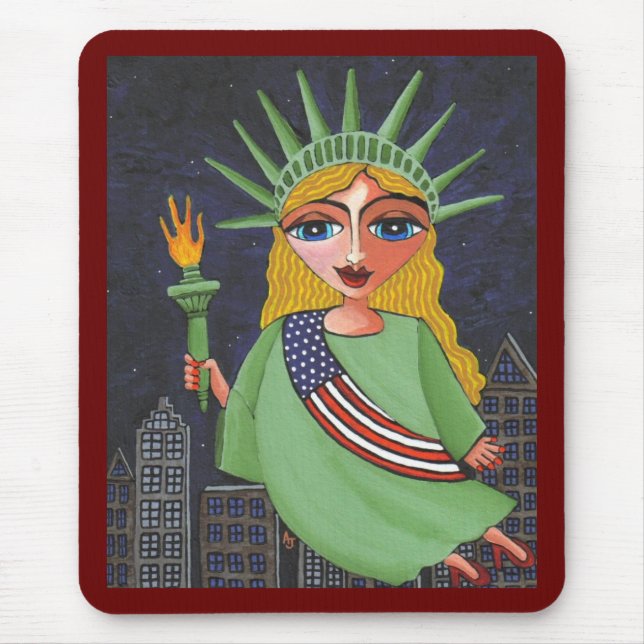 Tapis De Souris Madame Liberty - mousepad #2 de vol (Devant)