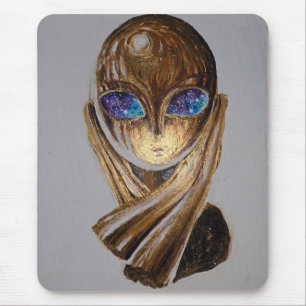 Tapis De Souris Mademoiselle pogany et l'univers dans ses yeux