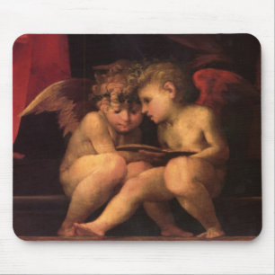 Tapis De Souris Madone en majesté avec quatre saints en détail