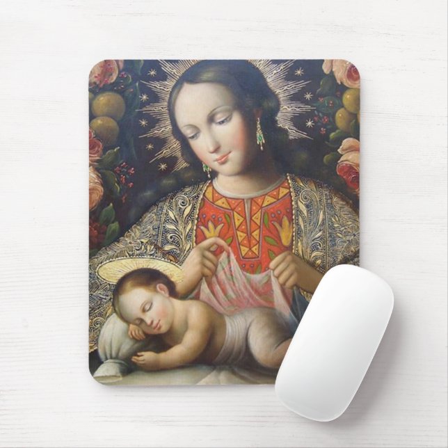 Tapis De Souris Madone et Enfant (Avec souris)