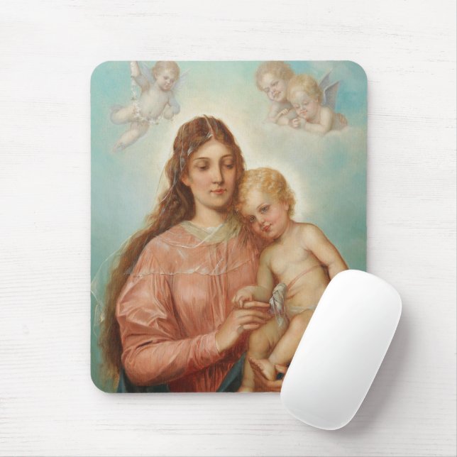 Tapis De Souris Madone et Enfant (Avec souris)