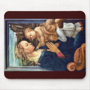 Tapis De Souris Madonna avec deux anges par Lippi ATF Filippo