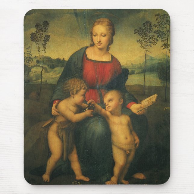Tapis De Souris Madonna du Goldfinch par Raphael Sanzio (Devant)