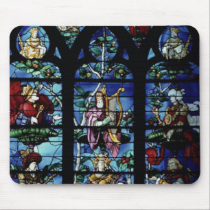 Tapis De Souris Madonna et enfant avec les anges et le reflec de