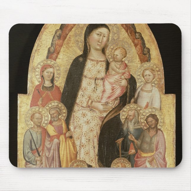 Tapis De Souris Madonna et enfant couronnés (Devant)
