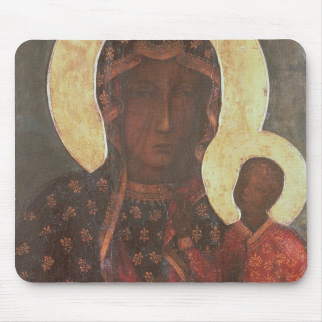 Tapis De Souris Madonna noir de Jasna Gora (Devant)