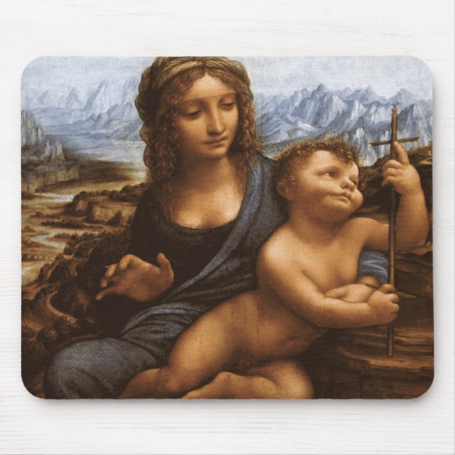 Tapis De Souris Madonna of the Yarnwinder by Leonardo da Vinci (Devant)