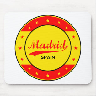 Tapis De Souris Madrid, Spain, circle, red