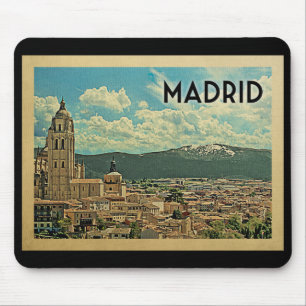 Tapis De Souris Madrid Spain Vintage Travel