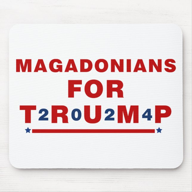 Tapis De Souris Magadoniens pour Trump 2024 Red Blue Star (Devant)