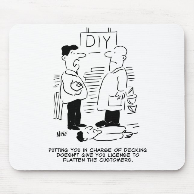 Tapis De Souris Magasin de détail Superstore Travailleur et gestio (Devant)