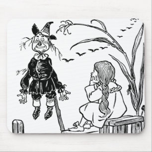 Tapis De Souris Mage de l'Oz vintage, Dorothy Toto rencontre l'épo