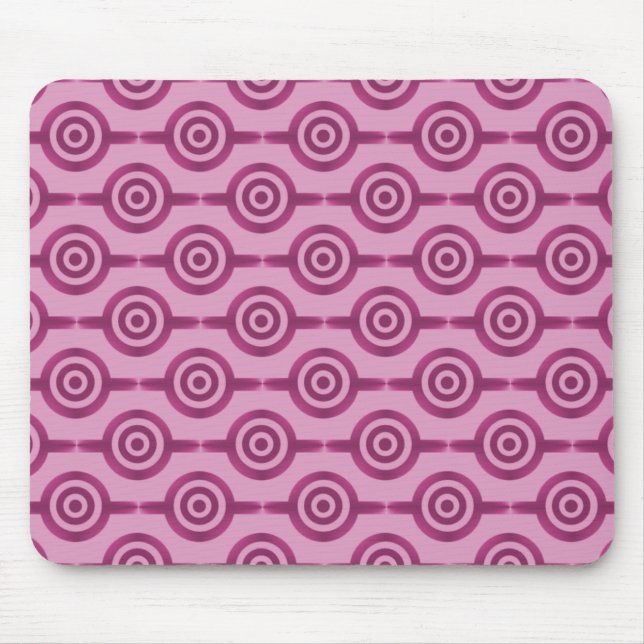 Tapis De Souris Magenta Cercles tendance Mousepad (Devant)