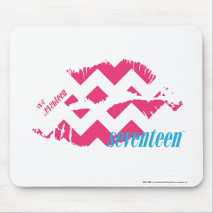 Tapis De Souris Magenta de zigzag