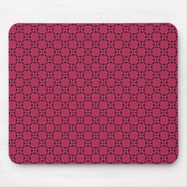 Tapis De Souris Magenta Funky Circles Mousepad (Devant)