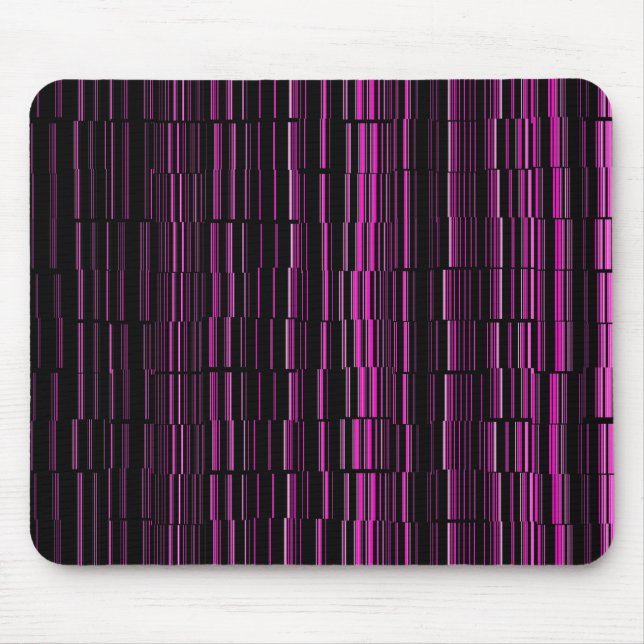 Tapis De Souris Magenta moderne très Cool rayé (Devant)