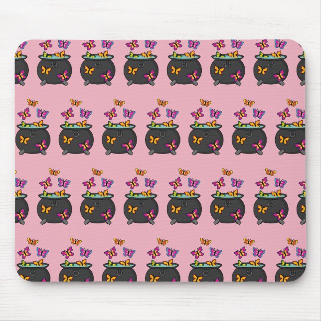 Tapis De Souris Magical Butterflies from a cauldron (Devant)