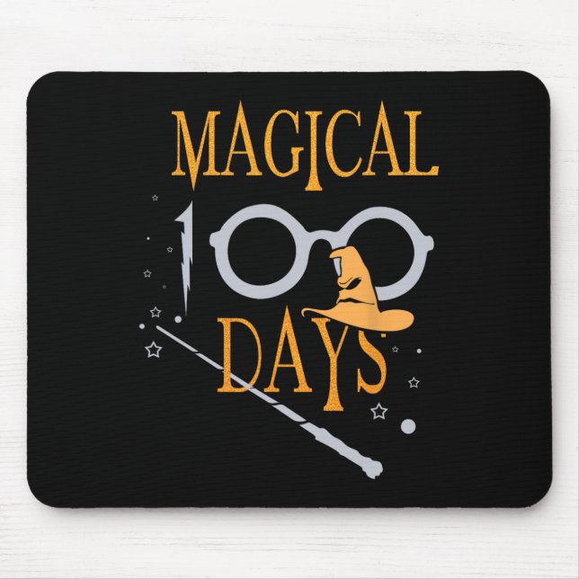 Tapis De Souris Magical Days Of School 100th Day Teacher Students (Devant)