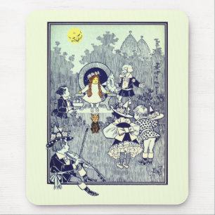 Tapis De Souris Magicien d'Oz vintage, Dorothy rencontre les Munch