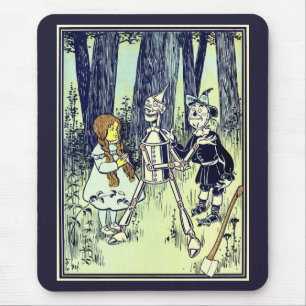Tapis De Souris Magicien d'Oz vintage, Dorothy rencontre l'Homme d