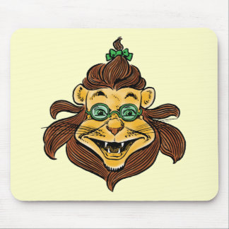 Tapis De Souris Magicien vintage de Oz, Lion portant des lunettes