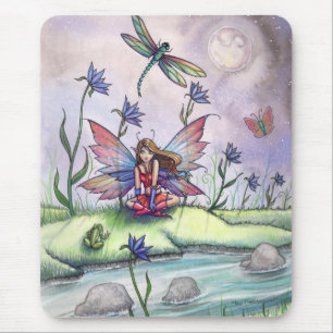 Tapis De Souris Magie à Dusk Fairy Dragonfly Mousepad