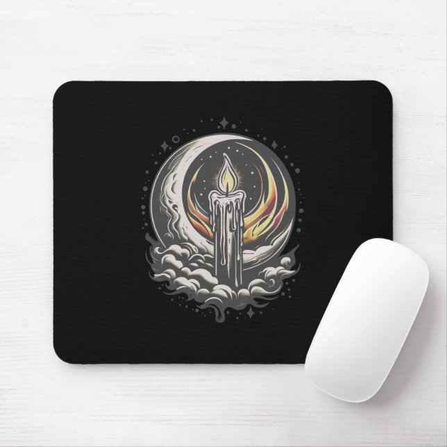 Tapis De Souris Magie au Clair de Lune-Fond Noir (Avec souris)