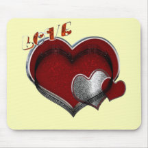 Magie de coeur Pad de souris jaune