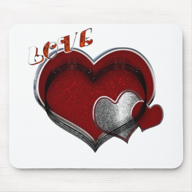 Tapis De Souris Magie de coeur Pad Souris Blanc (Devant)