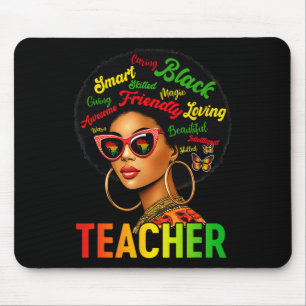 Tapis De Souris Magie de l'enseignant noir Éducation à l'histoire 