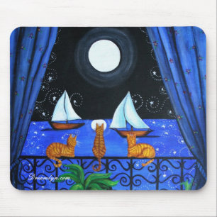 Tapis De Souris Magie magique de Nite de nuit de chats
