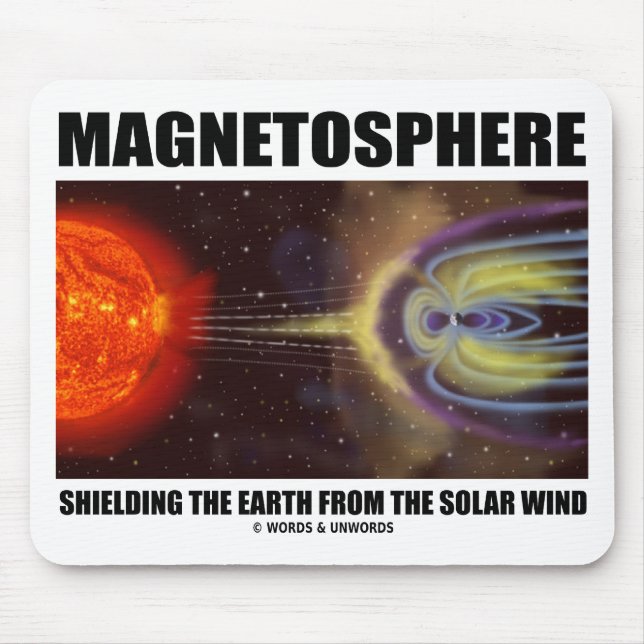 Tapis De Souris Magnétosphère protégeant la Terre du vent solaire (Devant)