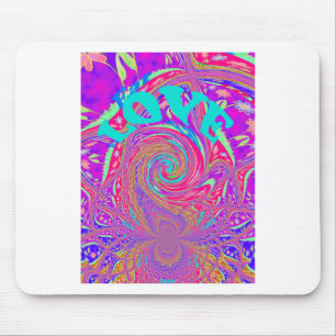 Tapis De Souris Magnifique Amour Incroyable Tourbillon Texte Art I