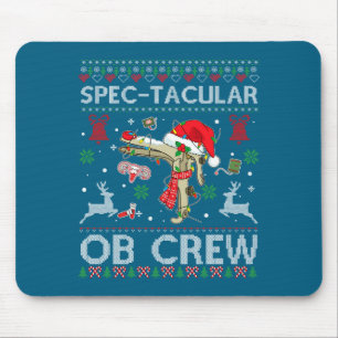 Tapis De Souris Magnifique Chemise de Noël Ugly Speculum Équipage