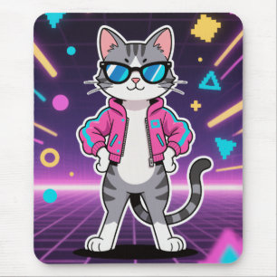Tapis De Souris Magnifique Cool Retro Gamer Cat