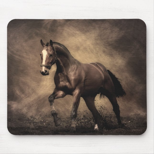 Tapis De Souris Magnifique coussin de cheval brun (Devant)