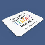 Tapis De Souris Magnifique enseignant typographie moderne cadeau a<br><div class="desc">Voici à quoi ressemble un enseignant génial. Magnifique professeur de typographie moderne cadeau. Avec lettré à la main script fun moderne,  et espace pour leur nom et le nom de votre enfant. La fin de l'année,  Noël ou cadeau de vacances parfait pour votre professeur préféré.</div>