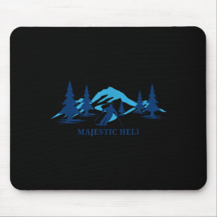 Tapis De Souris Magnifique heli alaska station de ski skieur