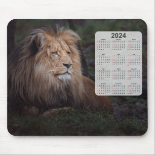 Tapis De Souris Magnifique Katanga Lion 2024 Calendrier
