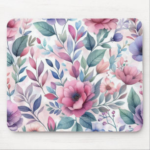Tapis De Souris Magnifique motif sans couture de fleurs colorées