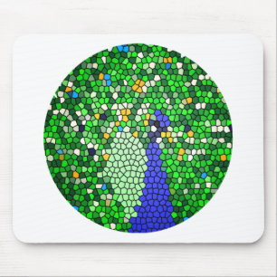 Tapis De Souris Magnifique Peacock mosaïque cadeaux d'art customis