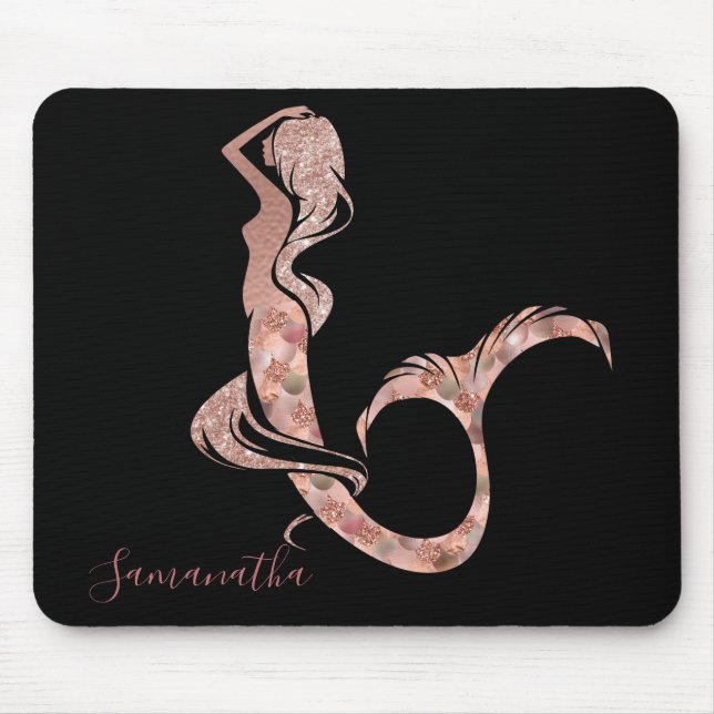 Tapis De Souris Magnifique Rose Gold Mermaid Parties scintillant é (Devant)