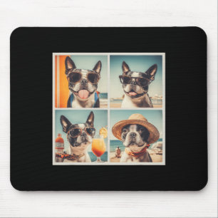 Tapis De Souris Magnifiques chiens Boston Terrier lunettes de sole
