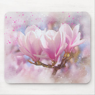 Tapis De Souris Magnolia rose-pourpre en floraison - Fleur de prin