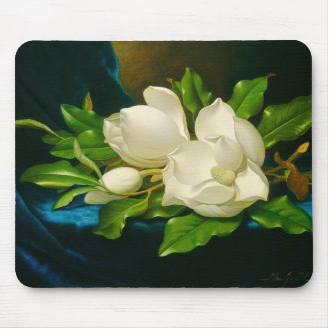 Tapis De Souris Magnolias géant Martin Johnson Heade Fine Art (Devant)