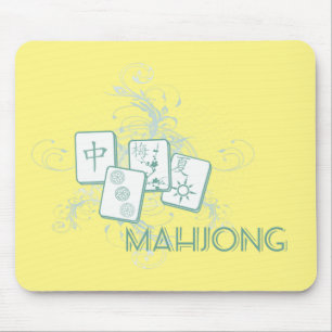 Tapis De Souris mahjong bleu