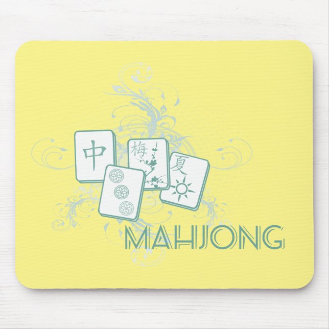Tapis De Souris mahjong bleu (Devant)